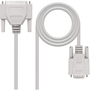 Nanocable Cable Serie Modem DB9 Hembra a DB25 Macho 1.80 Metros Beige